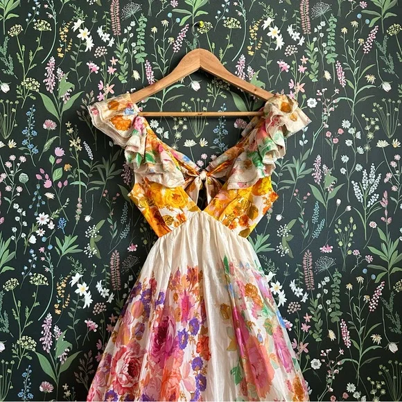 Raie Zimmermann Open Back Floral Dress - Picture 2 of 12